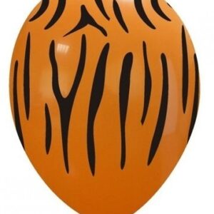 Palloncino in Lattice 12” Arancio con striature Nere (Tigre) 100 pz *