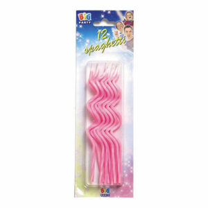 Candele Spaghetti Rosa 12 pz *