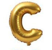 Palloncino Mylar 36 cm Oro Lettera C *