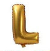 Palloncino Mylar 36 cm Oro Lettera L *