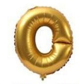 Palloncino Mylar 36 cm Oro Lettera O *