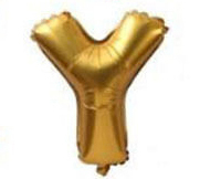 Palloncino Mylar 36 cm Oro Lettera Y *