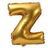 Palloncino Mylar 36 cm Oro Lettera Z *