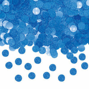 Coriandoli in plastica 20 gr diametro di 1 cm Blu Glitter *