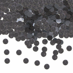 Coriandoli in plastica 20 gr diametro di 1 cm Nero Glitter *