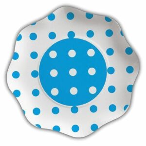 PIATTI 23 cm POIS TURCHESE 10 PZ*