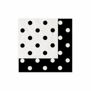 TOVAGLIOLI 25×25 cm POIS NERO 20 pz *