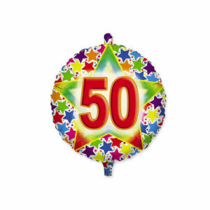 PALLONCINO MYLAR 45 cm 50° COMPLEANNO *