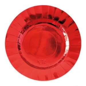 PIATTI GOURMET ROUGE METALLIC 25 cm 8 pz *