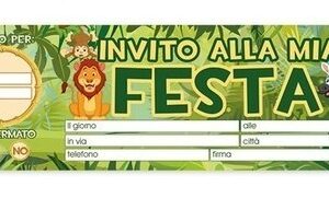 Inviti Assegno Jungle 21×7 cm 20 pz *