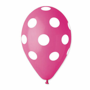 PALLONCINI LATTICE 12” POIS FUCSIA 100 pz *