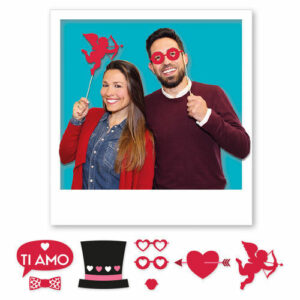 PHOTO BOOTH 20 cm SAN VALENTINO 8 pz *