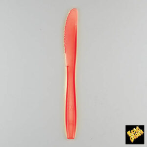 COLTELLO ROSSO TRASPARENTE 10 pz *