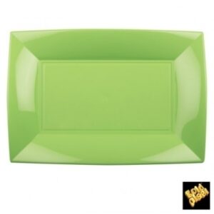 PIATTO RETTANGOLARE NICE 35X23 VERDE ACIDO 3 PZ*