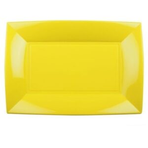 PIATTO RETTANGOLARE NICE 35X23 GIALLO LIMONE 3 PZ*