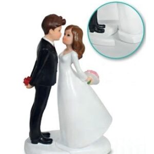 Cake Topper Sposi Bacio 17 cm *