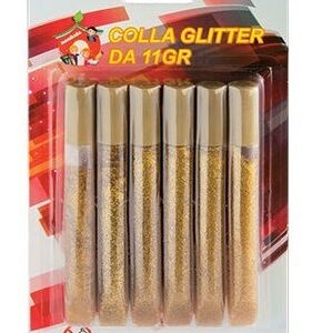 Colla Glitter Oro 11 grammi 6 pz *