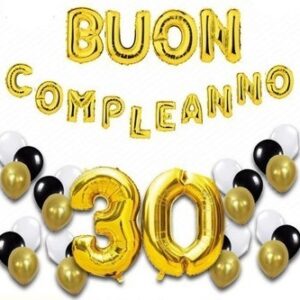 Set 39 Palloncini Buon Compleanno 30 anni*