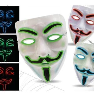 Maschera Anonymous Neon Bianca *