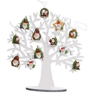 Albero con 12 appendini natalizi h 35 cm *