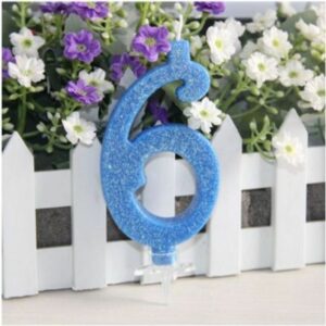 CANDELA GLITTER AZZURRA 6 *