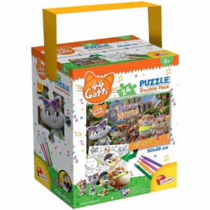 Puzzle Double-Face da 24 pz misura 50×35 cm 44 Gatti *