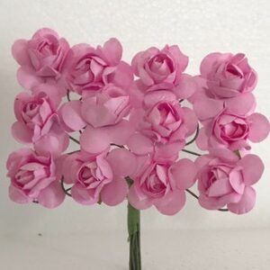 ROSELLINA FIORE ARTIFICIALE ROSA 12 PZ *