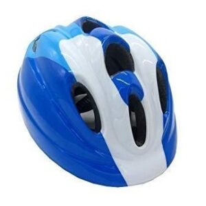 Casco da Ciclismo per Bambini Blu, Bianco e Azzurro