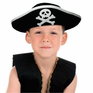 Cappello Nero Pirata Bambino Taglia UNICA