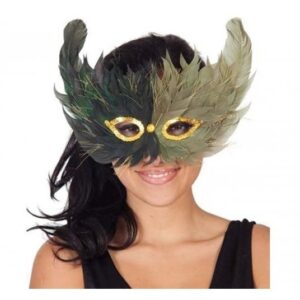 Maschera Donna con Piume *