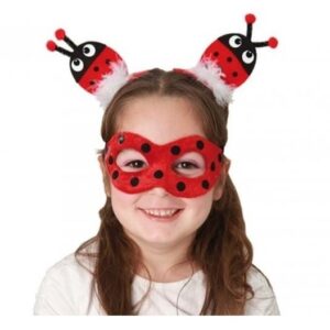 Maschera Bambina Coccinella con Fermagli per Capelli*