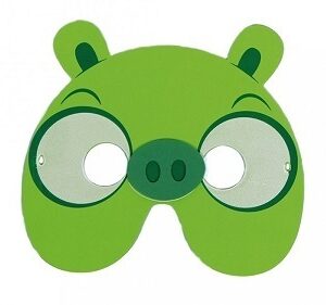 Maschera Angry Birds Leonard Maiale Verde*