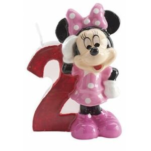 Candelina Sagomata 8 cm Disney Minnie numero 2 *