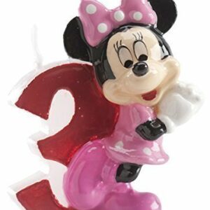 Candelina Sagomata 8 cm Disney Minnie numero 3 *