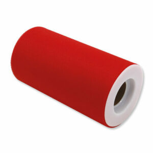 Rotolo Tulle h 12,5 cm x 25 mt Rosso *