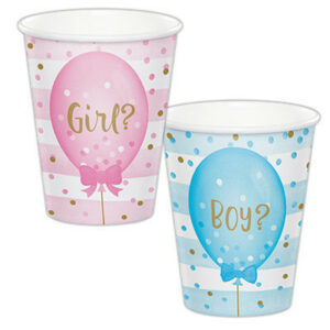 Bicchieri in carta 266 ml Boy or Girl 8 pz