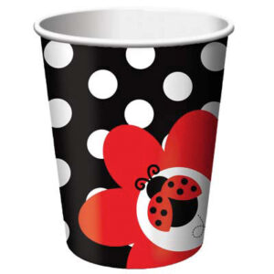 Bicchieri in carta 266 ml – Fantasia Coccinella 8 pz