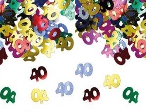 Confetti da Tavolo decorativi 40 Anni Multicolor 25 gr *