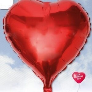 Palloncino Mylar Cuore Grande Rosso 80 cm *