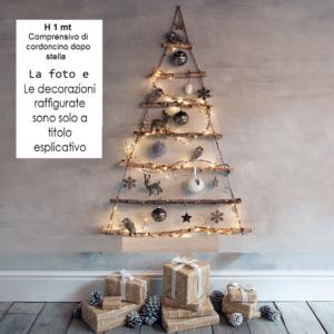 Albero di Natale da Parete in legno con Stella *