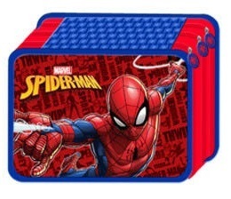 Astuccio 3 Zip Spiderman Deluxe con Accessori