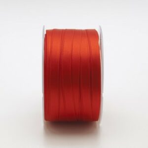 NASTRO DOPPIO RASO ROSSO 6 mm 50 mt*