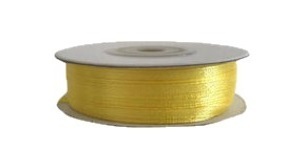 Rotolo Nastro Doppio Raso Giallo Girasole 3 mm 50 mt *