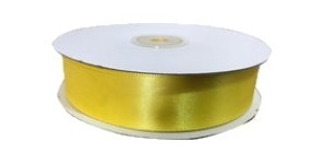 Rotolo Nastro Doppio Raso Giallo 25 mm 50 mt *