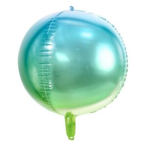 Palloncino Mylar Sfera 14” 35 cm Sfumato Azzurro e Verde *