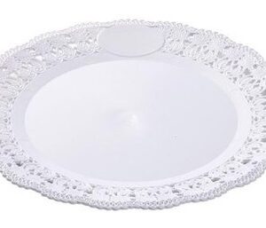 Vassoio Trinato – Decorato Bianco diametro 26 cm *