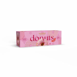 Donuts al gusto Fragola con glassa Rosa 6 pz