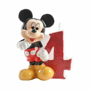 Candelina Sagomata 8 cm Disney Topolino numero 4 *