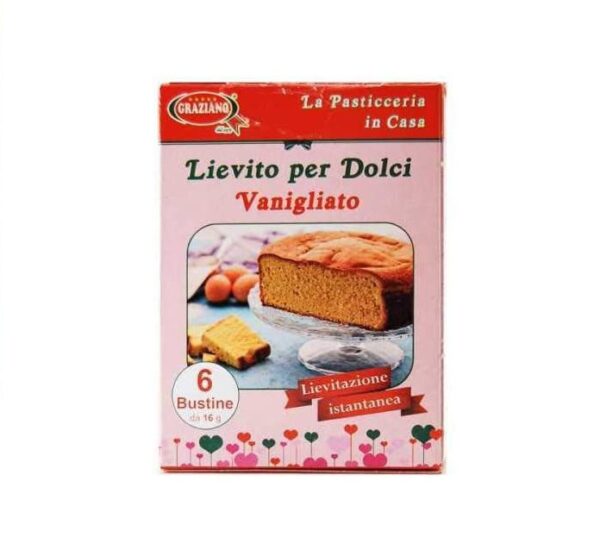 Lievito istantaneo per dolci vanigliato 6 bustine da 16 gr