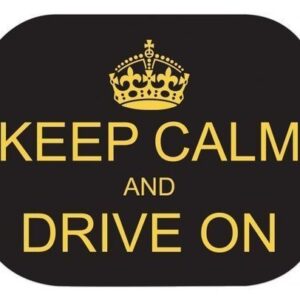 Tendine Parasole 44×35 cm Keep Calm and Drive On 2 pz